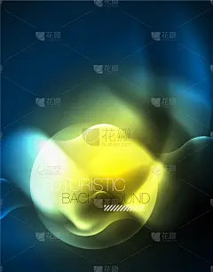 波浪,未来,蓝色,技术员,线条,霓虹灯,发光,问候,弯曲,行动