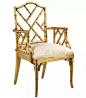 艾可高档实木定制新中式竹节雕刻单椅休闲椅书桌椅简约美式椅子-淘宝网