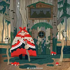 法国插画师 Duque yvan 《小红帽的故事》绘本插画设计作品|法国|小红帽的故事|插画师_新浪新闻