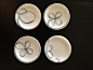 Miniature Salad Plates, "Vera Fine China", Fashionable Dollhouse Porcelain, Scale One Inch #手工# #家居# #原创# #陶瓷#