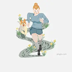 健身运动跑步插画图片大小2048x2048px 图片尺寸793.92 KB 来自PNG搜索网 pngss.com 免费免扣png素材下载！锻炼身体#活动筋骨#健身运动#卡通插画#卡通手绘#可爱的小狗#跑步的女孩#体育运动#