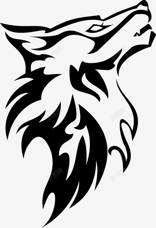 狼头动物野生图标高清素材 标志 设计图片 页面网页 平面电商 创意素材 png素材-花瓣网