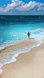 二十四节气立夏通用实景大海沙滩背景场景图片素材