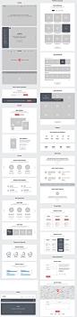 PSD Web Design - One Page Website Wireframes » Graphic GFX PSD Sources Stock Vector Image Tutorials Download:: 