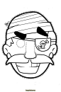 hongdoufan.com 小飞侠中的海盗面具手工课可打印图纸下载