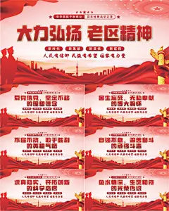 老区精神党建展板