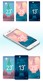 Weather app UI concept design. : I wanted to create a simple, beautiful and inspiring interface, rather a than useful widget with a lot of features for everyday use.