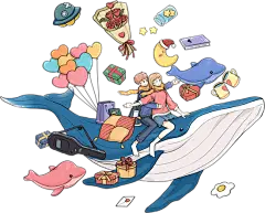 情人节创意场景插画-情人节海洋创意插画