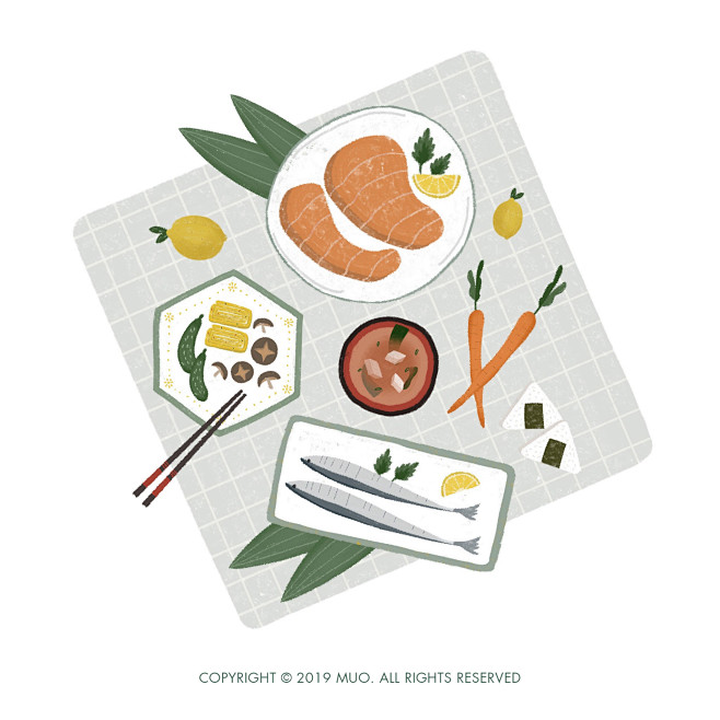 日本料理-食物插画