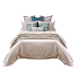 现代新中式样板房间床上用品蓝绿色中国风软装床品多件套组合搭配-淘宝网