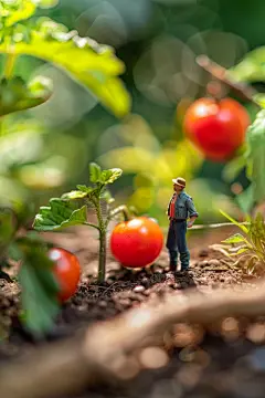 场景特写创意果蔬基地