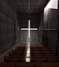 全球顶尖摄影：日本建筑大师安藤忠雄作品：光之教堂。位于大阪城郊茨木市北春日丘一片住宅区中，是现有一个木结构教堂和牧师住宅