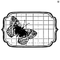 tag with butterfly rubber stamp stamperia