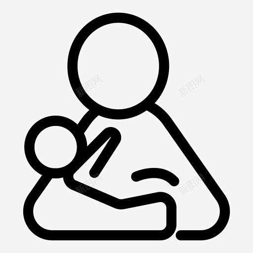 母乳喂养婴儿牛奶图标 页面网页 平面电商...