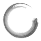 中国风古风水墨毛笔圆圈圆环边框透明免抠PNG图案 PS设计素材 (153)