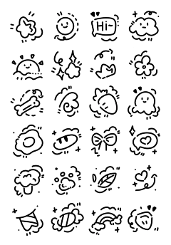 青瓜片采集到小图案插画