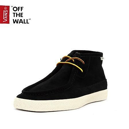 VANS/范斯正品 黑色秋款中帮男鞋运动...