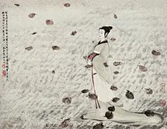 《湘夫人》是伟大的爱国诗人屈原的作品《楚辞·九歌》组诗十一首之一，是祭湘水女神的诗歌，和《湘君》是姊妹篇。湘君、湘夫人这对神祇反映了原始初民崇拜自然神灵的一种意识形态和“神人恋爱”的构想。全篇以湘君思念湘夫人的语调去写，诗歌明暗对应，相辅相成，构成一种情景交融的境界。描绘出那种驰神遥望，祈之不来，盼而不见的惆怅心情。