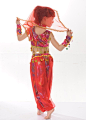 儿童印度舞蹈服 女童演出服肚皮舞服新疆舞服少儿民族舞服装套装-淘宝网