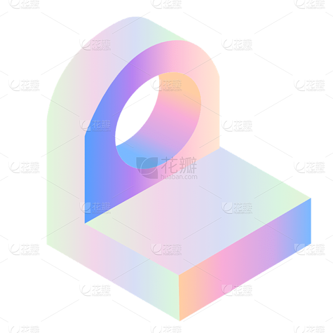 3D-渐变立体几何贴纸SVG-5