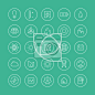 Power and energy flat line icons #图标#