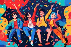 年轻人青年人物图片插画图