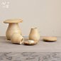 境泉芒果木蘑菇收纳罐 东南亚创意家居工艺品摆件 装饰品茶几摆件
