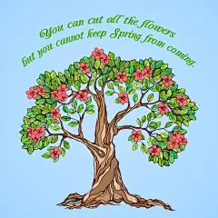 Floral tree background design