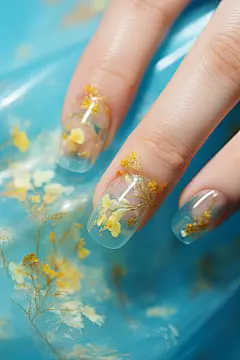 森系小清新流行美甲