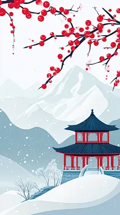 立冬节日节气海报背景霜降通用背景大雪 (108)