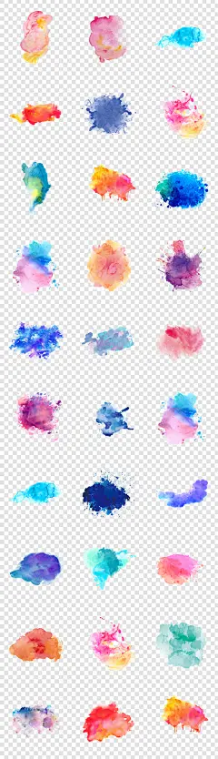 彩色墨迹泼墨笔刷水彩颜料海报素材背景图片