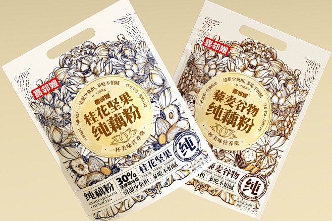 藕粉包装设计-古田路9号-品牌创意/版权...