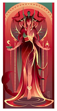 西方神话人物插画