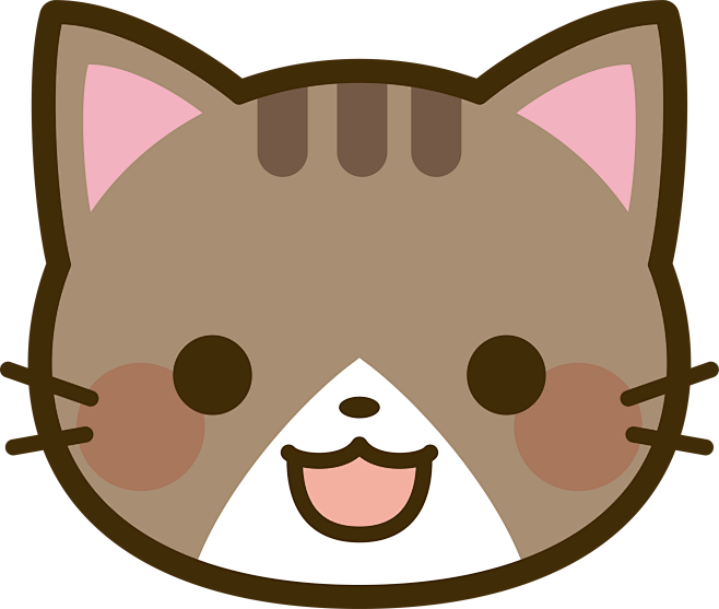 卡通猫狗元素剪贴画图标LOGO手绘素材印...