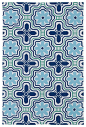 现代美式蓝色花纹地毯贴图