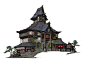House design, Z PZ : The story is this house belong to a traveler from far east but located in a fantasy world . So the architectural style contains both european style and oriental style.Hope the steps are useful.