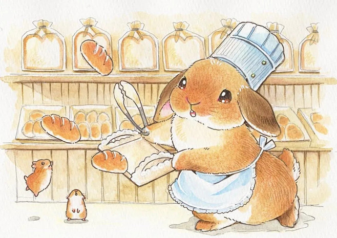插画不费吹灰之力萌化一切日本插画师veryberry的笔下诞生了很多兔子