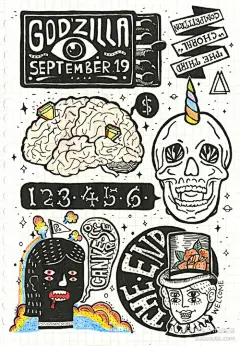 Godzilla哥斯拉小姐 手绘插画作品欣赏 插画艺术 #采集大赛#