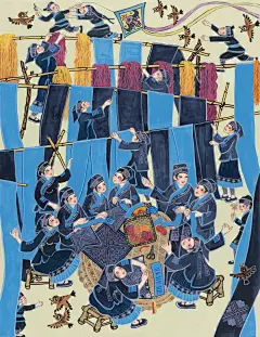 2025年广西农民画大展优秀奖作品欣赏13_1_守望麦田的男人_来自小红书网页版