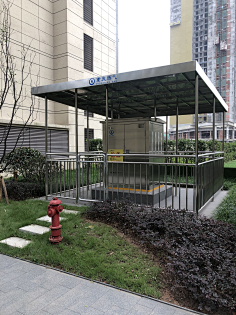 景观构筑出地面风井与人防