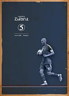 【足球海报】九张超赞复古足球海报&quot;传奇球星&quot;，展示不同时代足坛巨星风采：劳尔、里克尔梅、马尔蒂尼、马拉多纳、齐达内、梅西、托蒂、哈维、范巴斯滕。作品由巴西贝洛奥里藏特艺术家布鲁诺·戈麦斯设计。(L)