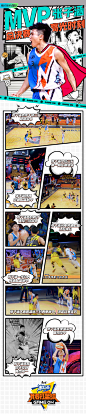 我要打篮球 综艺长图 MVP高光时刻 排版参考 配色 手绘漫画风