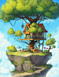 Tree house, concept on Behance