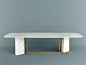 Rectangular marble table PLINTO | Marble table by Meridiani_2