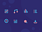 Music Icons play song download magnifier list icon music