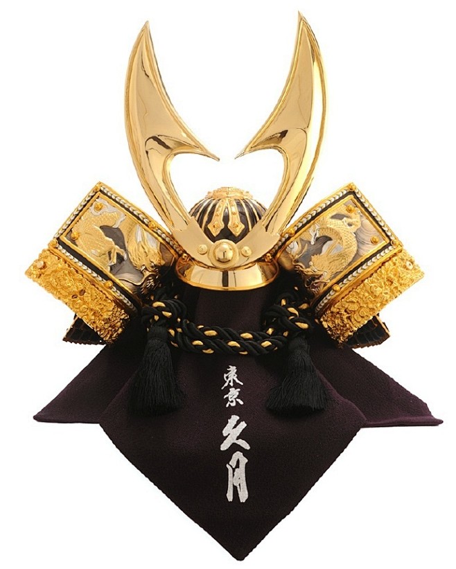 【久月作 彫金兜飾り】