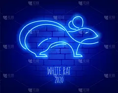 贺卡,白色,高雅,矢量,老鼠,砖墙,霓虹灯,可爱的,传统,砖