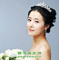 气质韩式新娘婚纱照发型图片