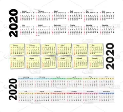 日历,九月,商务,英语,十月,2020,事件,贺卡,月,一月
