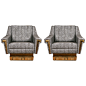 Pair of Brutalist Armchairs